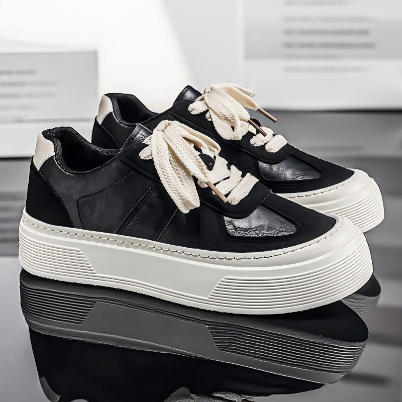 Men Chunky Platform Heighten Casual Skate Sneakers