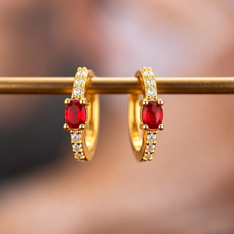 Zircon-Inlaid Earrings For Women