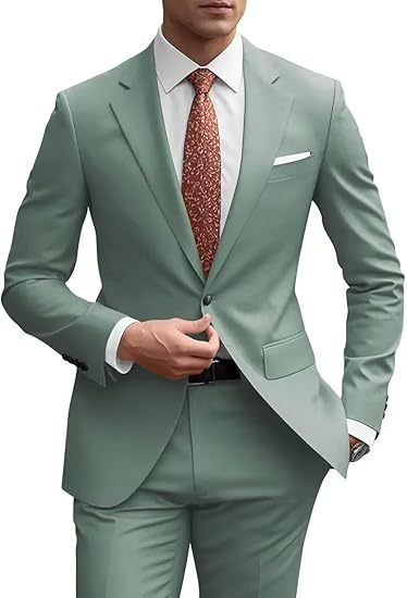 Mens Korean-style Slim-fit Two-piece Suit