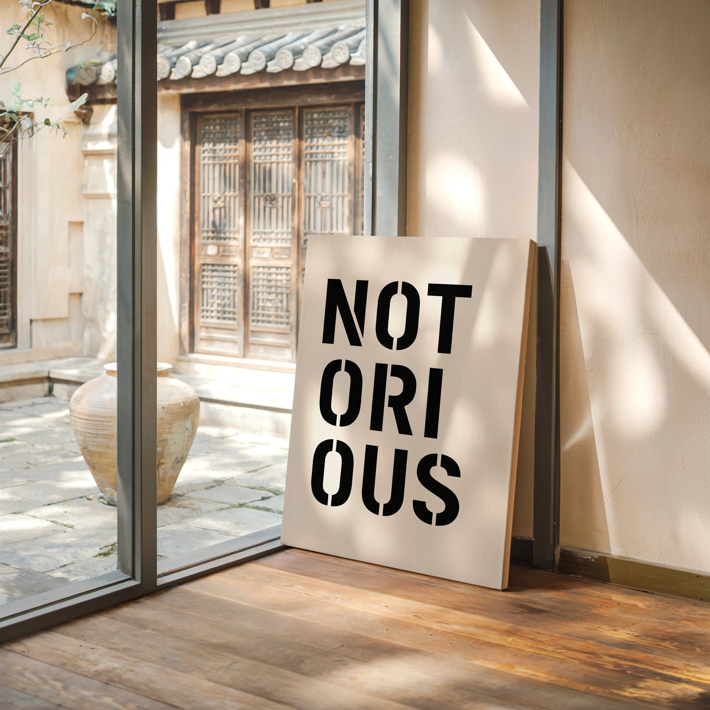Notorious Bold Stencil Typografie-Druck