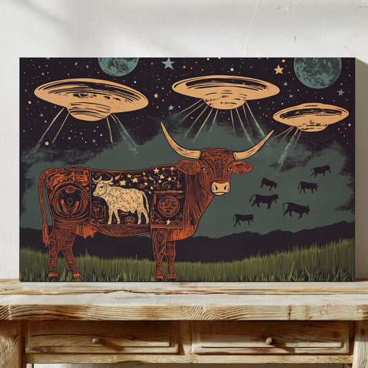 Gravure extraterrestre sur la Vache Cosmique