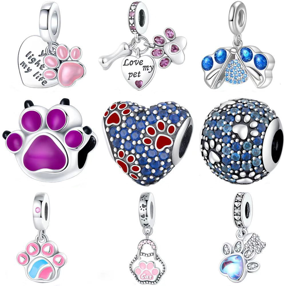 DIY Bracelet With A Cute Paw-print Pendant And Beads