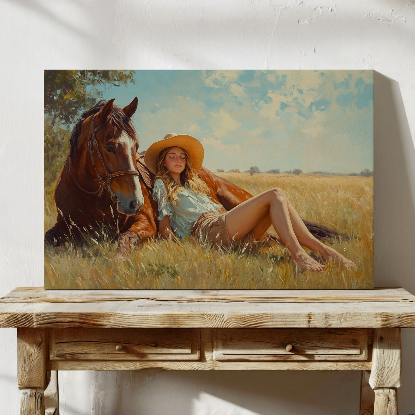Cowgirl-Tagtraum im Sommergras