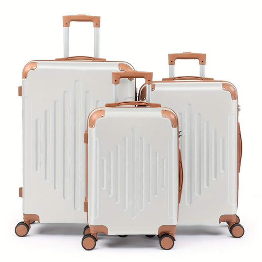 3-teiliges Hartschalenkoffer-Set mit TSA-Schloss – 20/24/28 Zoll mit 360°-Spinner-Rädern
