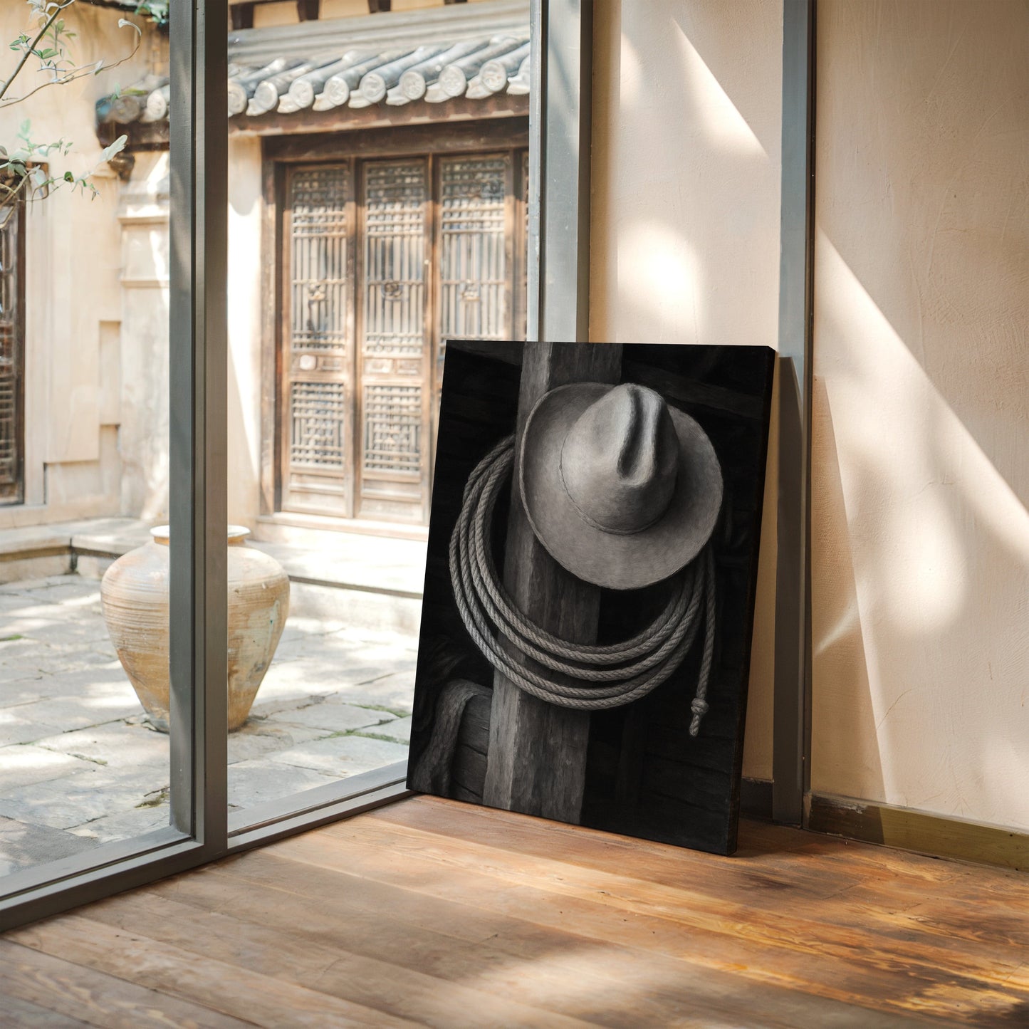 Cowboyhut und Lasso