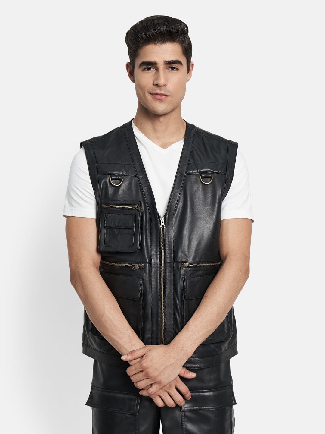 Gilet en cuir d'agneau