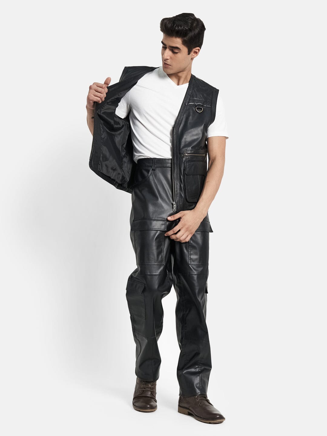 Gilet en cuir d'agneau
