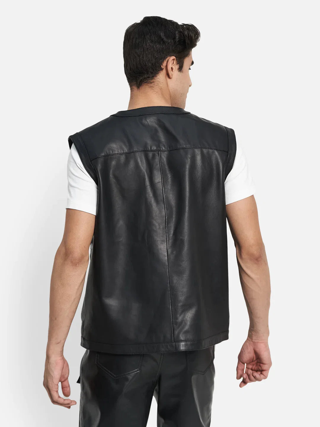 Gilet en cuir d'agneau