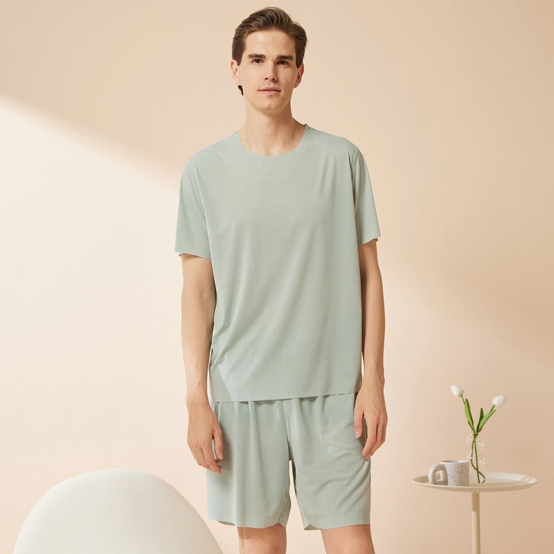 Men's Thin Section Traceless Ice Silk Home Wear