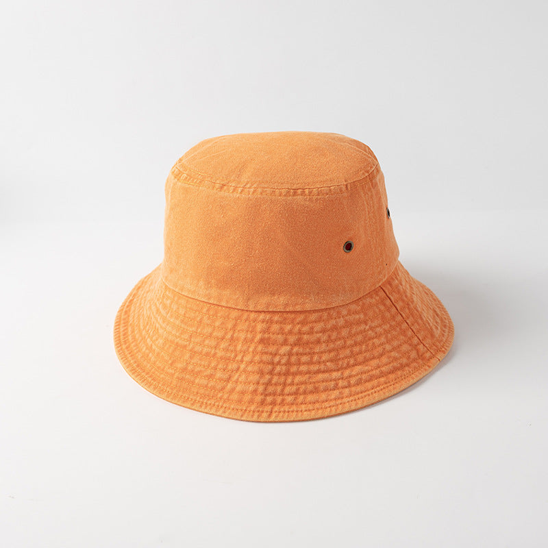 Personalized Distressed Simple Solid-Colored Bucket Hat