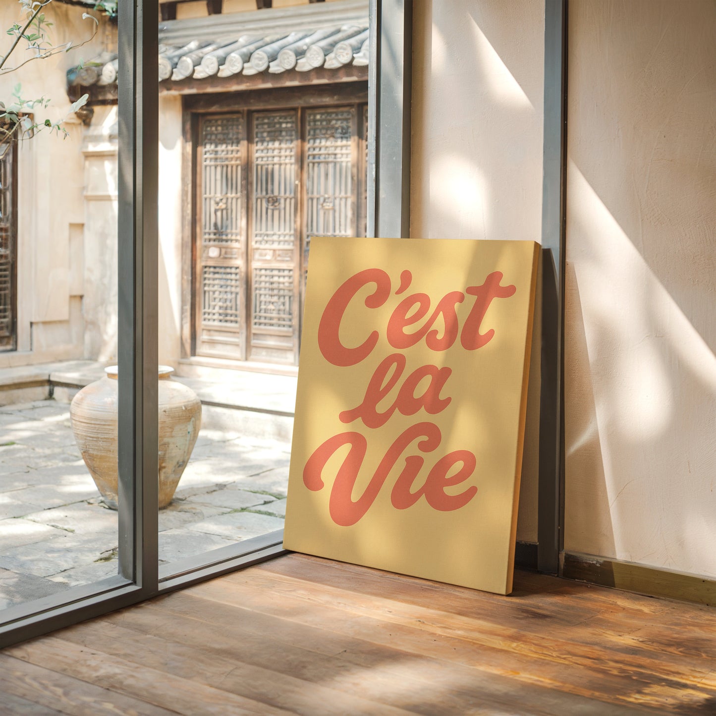 C’est La Vie Décor Mural Rétro