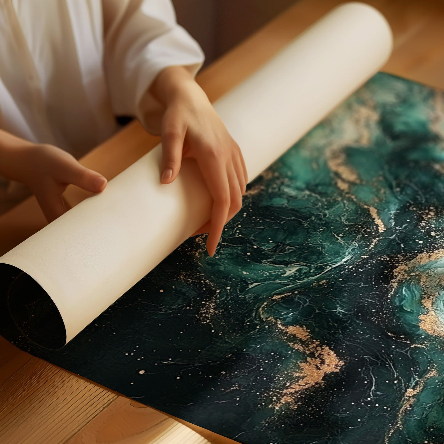 Himmlische Drift in Smaragd und Gold