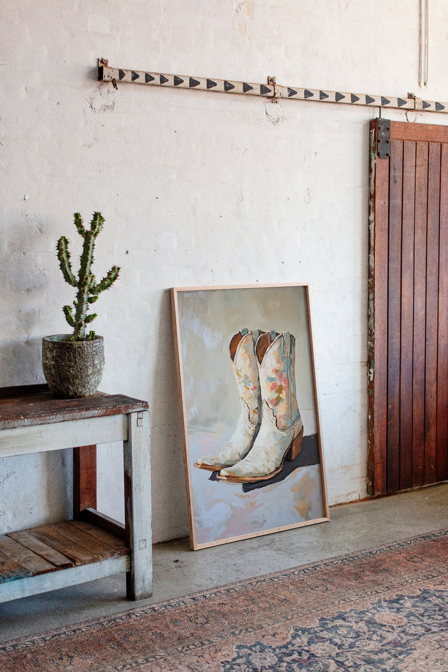 Bemalte Sohlen: Florale Cowboystiefel