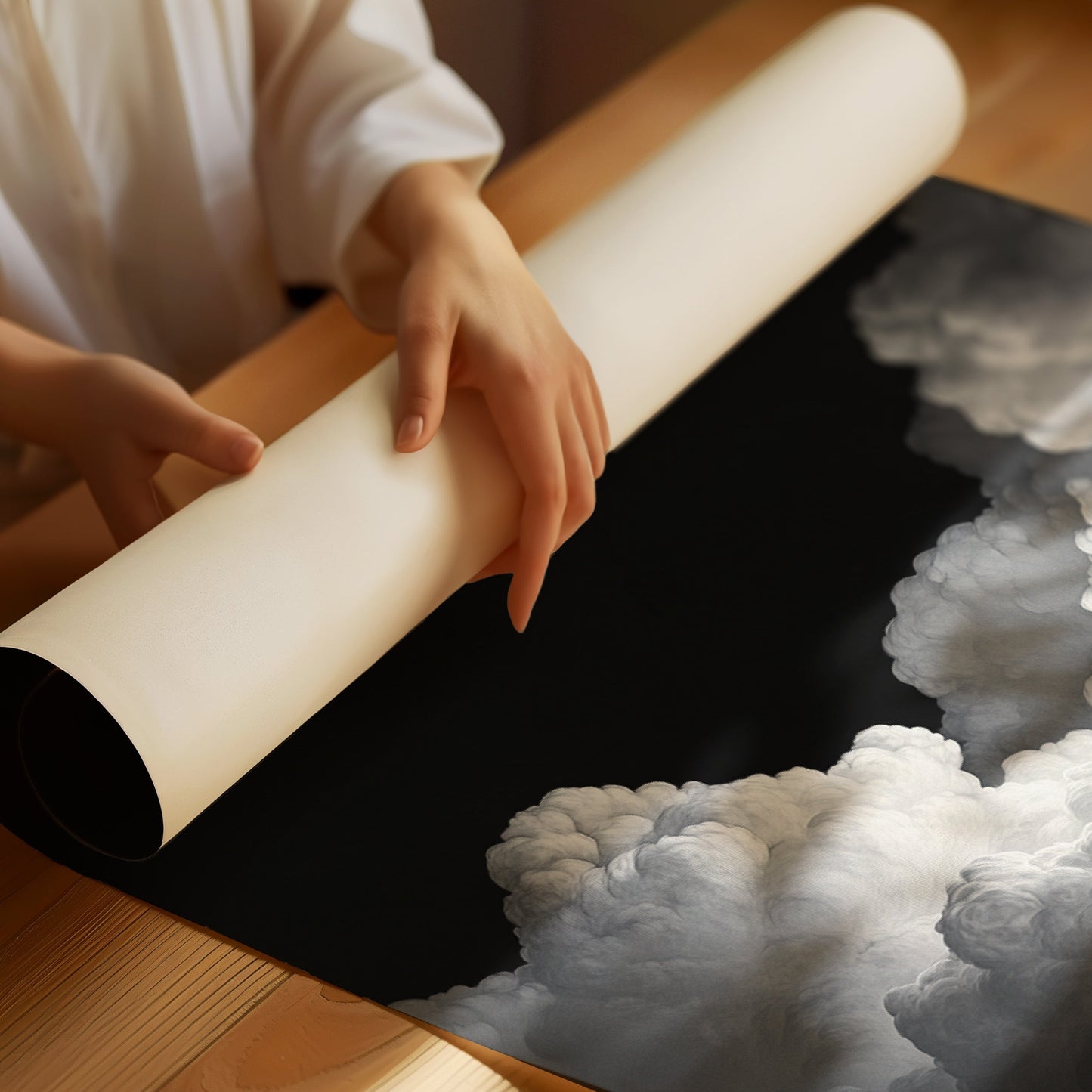 Le ciel s'élève à travers l'ombre