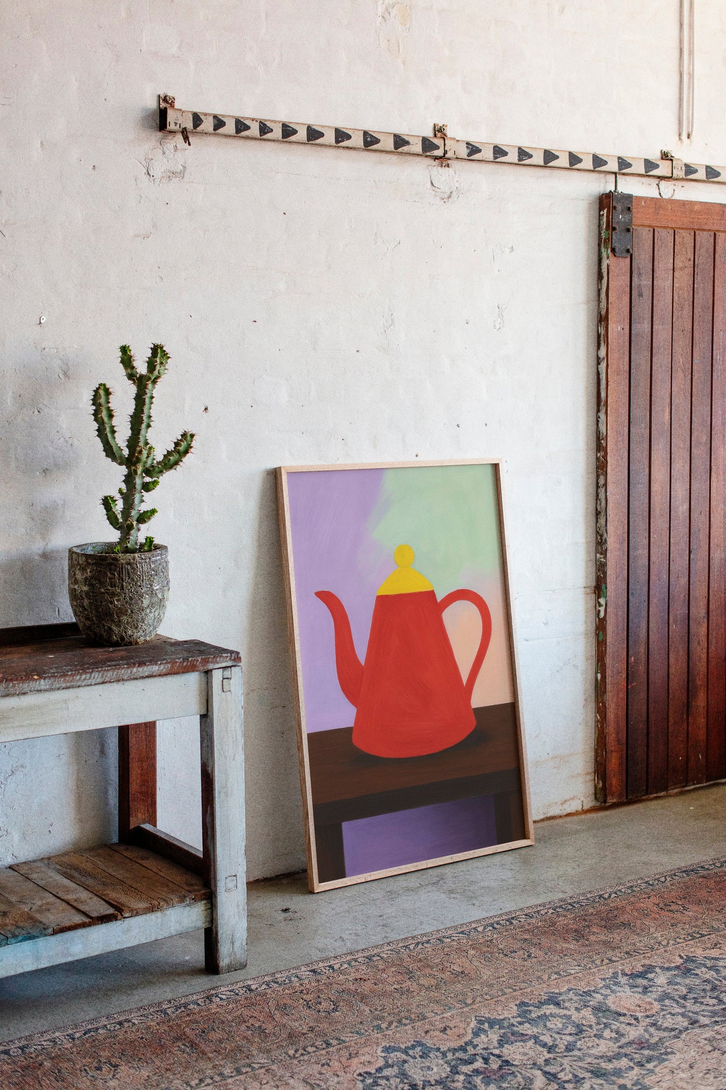 Nature morte à la théière rouge