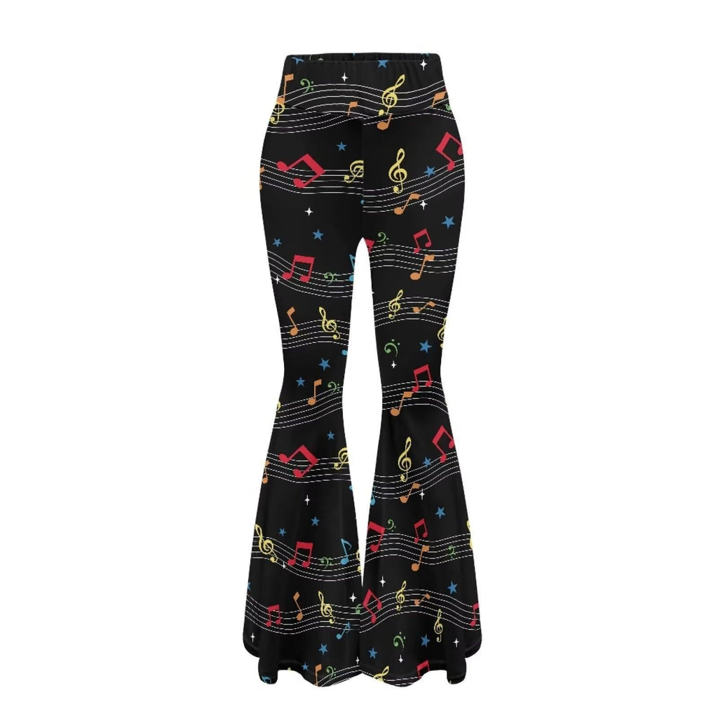 Leopard-print Hip-lifting Tight Leggings Straight-leg Bootcut Pants