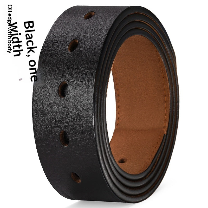 Men's Casual Extended Leather Belt With Pin Buckle