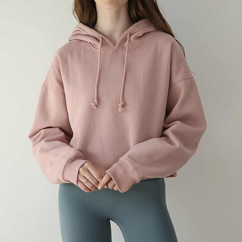 Womens Long Sleeve Fleece Lined Sports Hoodie