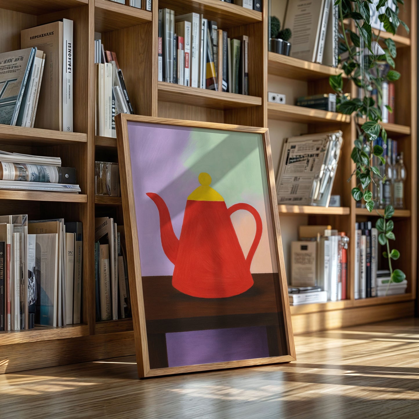 Nature morte à la théière rouge