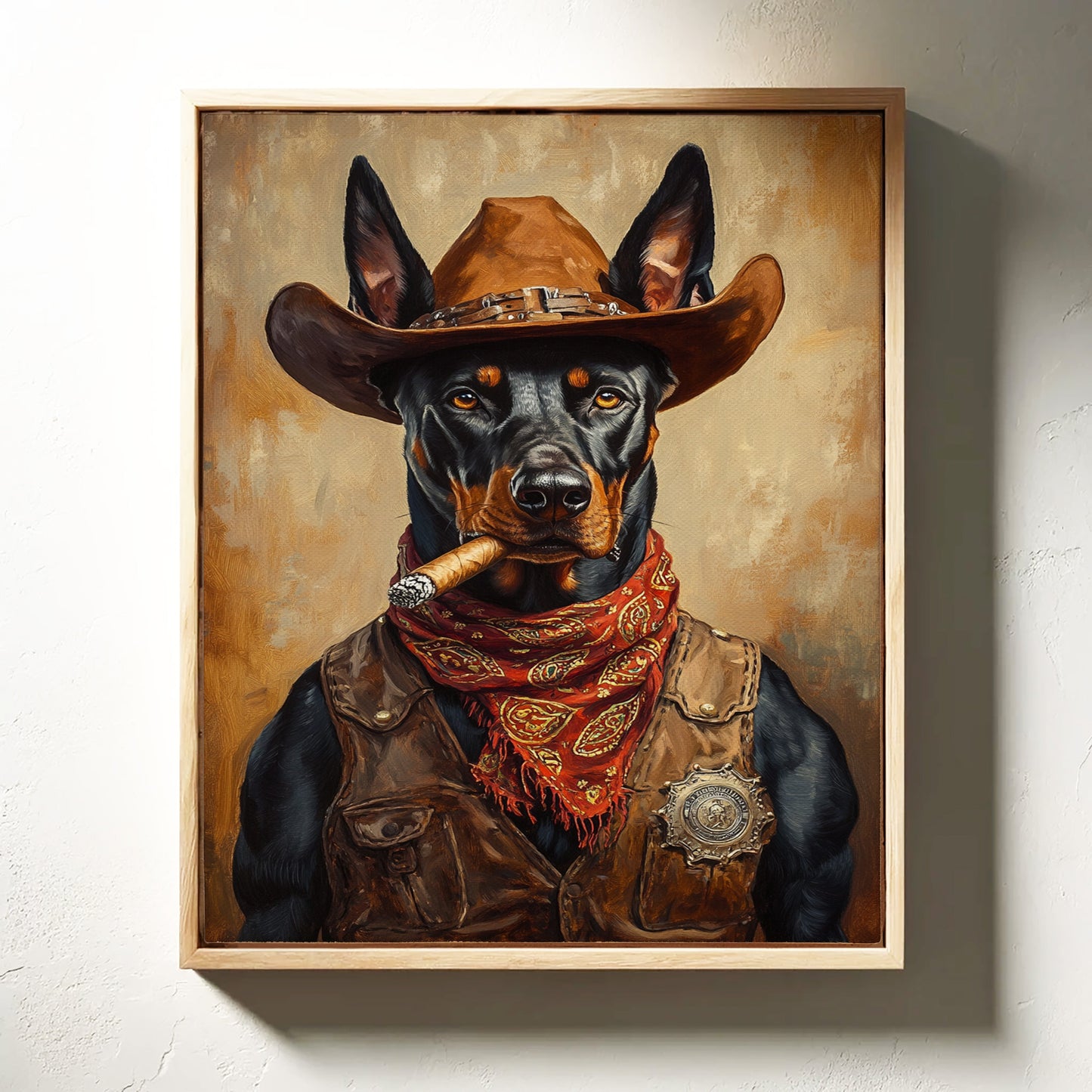 Dobermann Marshal mit stahlhartem Blick