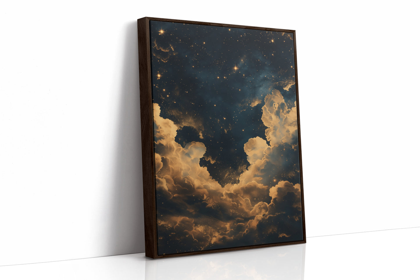 Golden Clouds Beneath a Midnight Sky