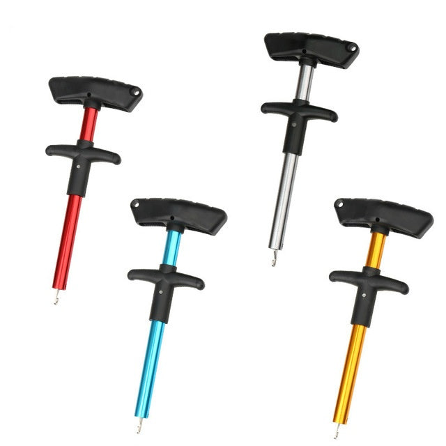 Portable T-shaped hook extractor