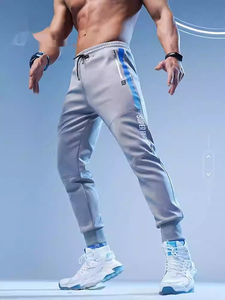 MoLiFang Trendy Brand Mens Fleece-lined, Thickened Sweatpants