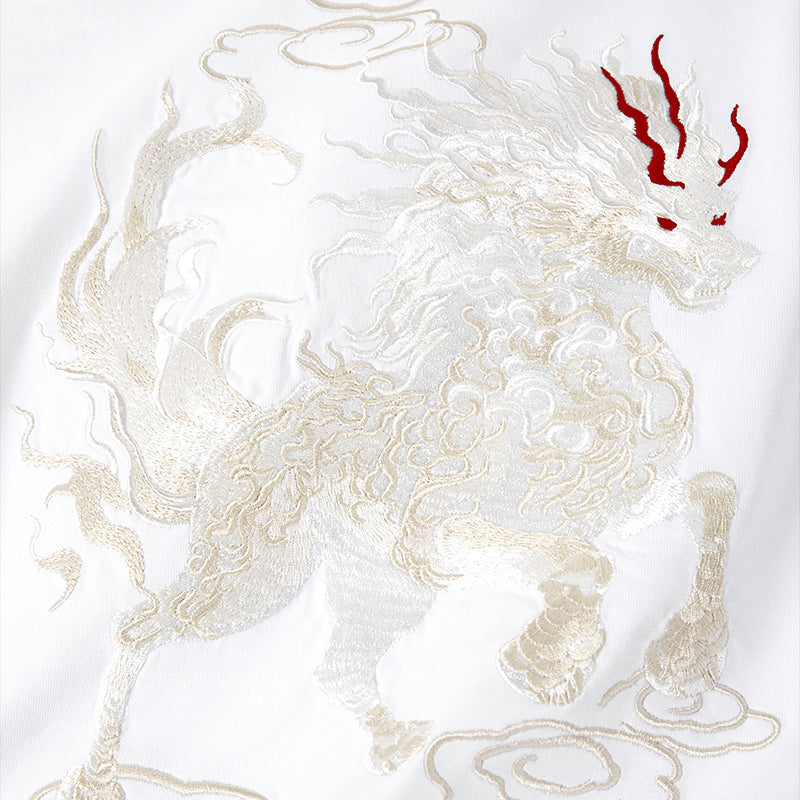 T-shirt brodé lion vaillant KH868