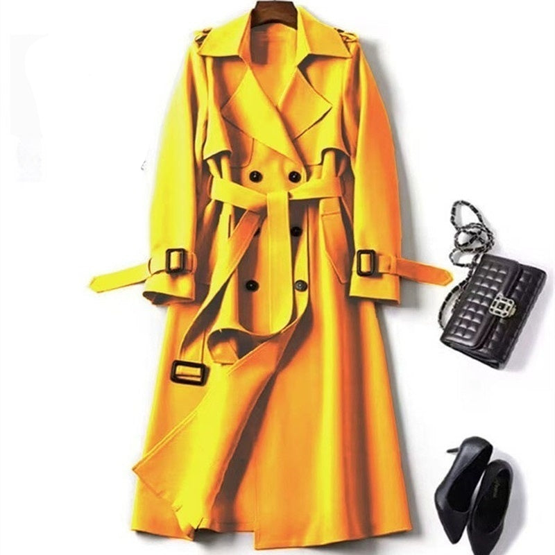 British-style Over-the-knee Coat Over-the-knee Outerwear