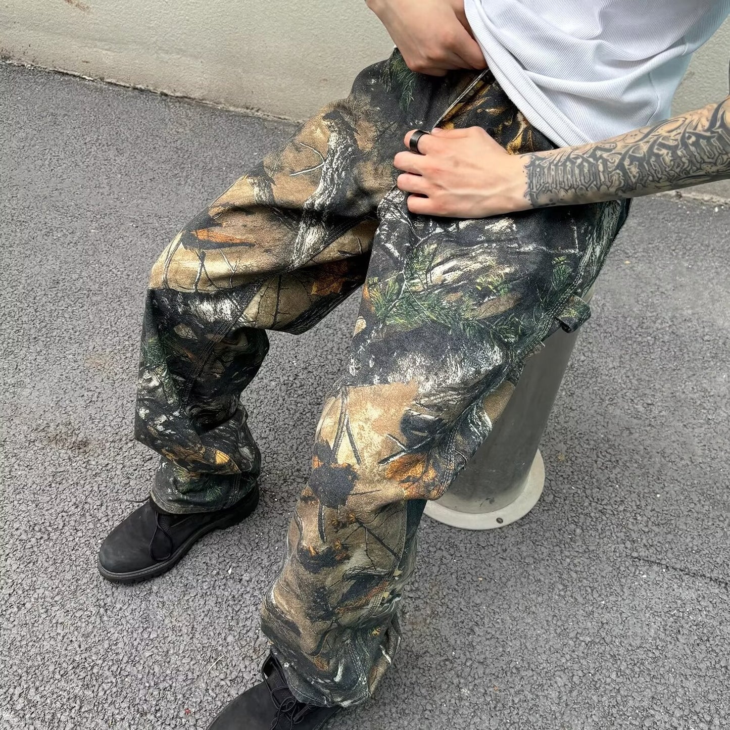 American-style Streetwear Retro Machete Jeans