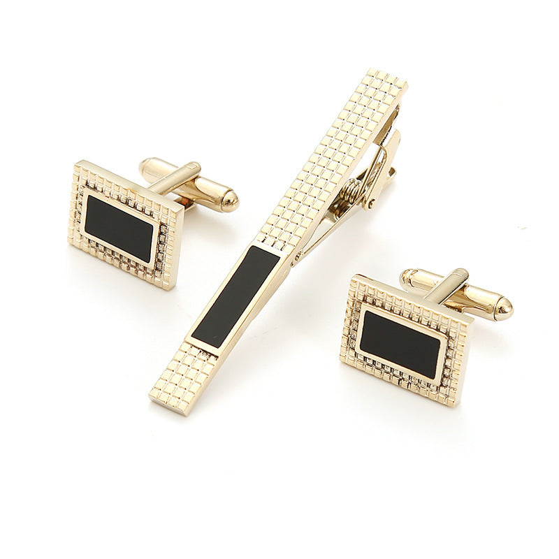 Mens Formal Business Cufflinks And Tie Clip Set