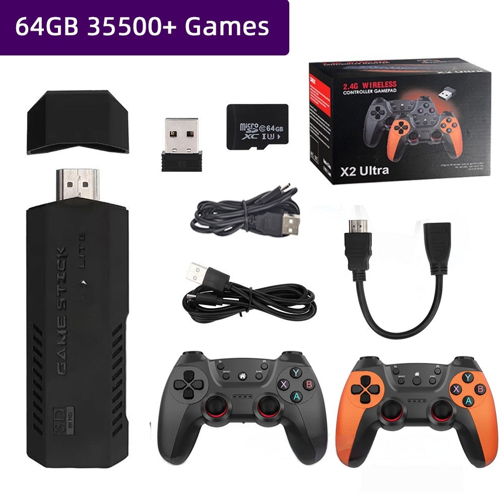 X2 Ultra Home TV Game Console HD 24g Wireless HDMI Double Player Arcade 3D