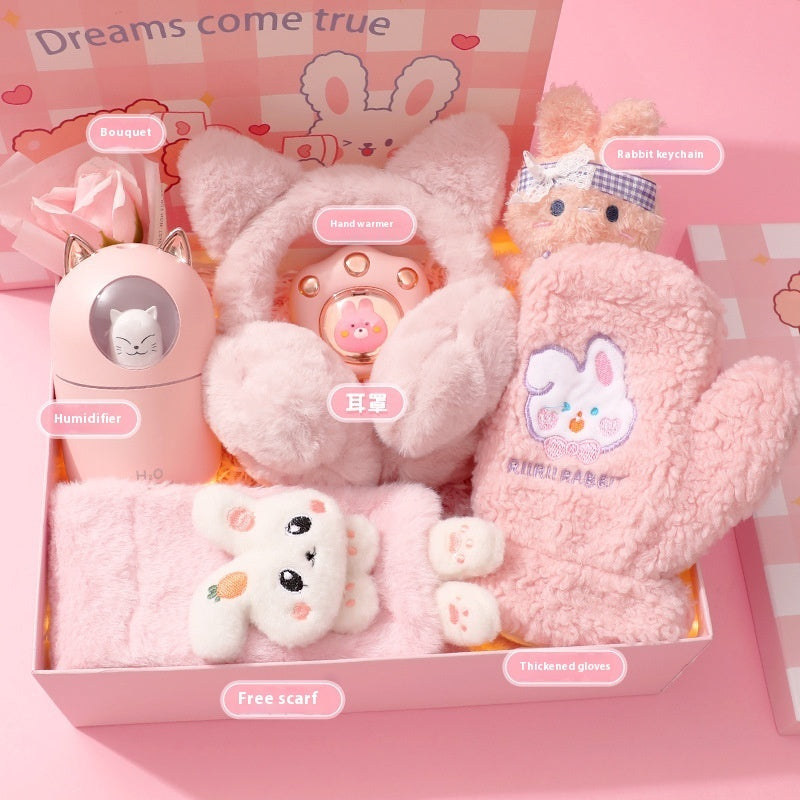 Christmas Girls' Birthday Kindergarten Primary School Students' Practical Winter Warm Gift Box