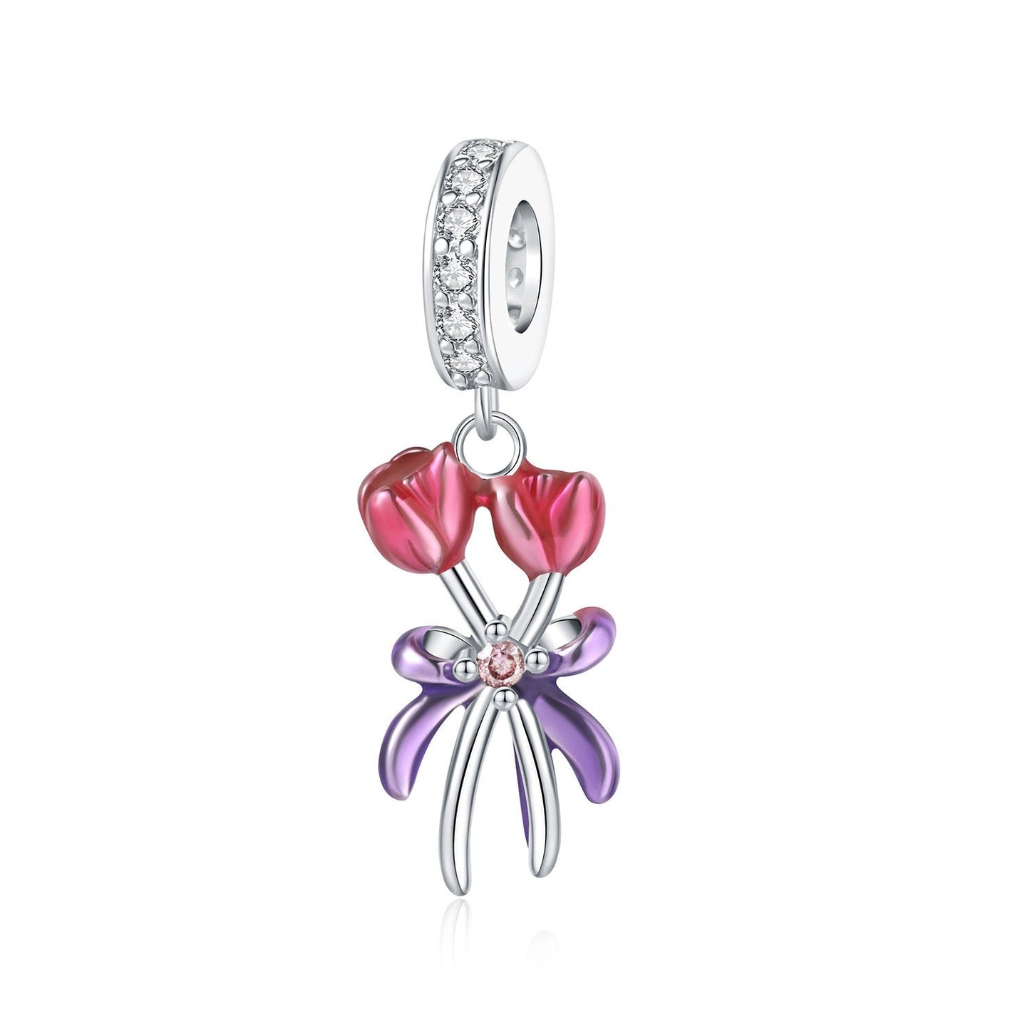 Lily Of The Valley Iris And Spinning Flower DIY Bracelet Pendant Accessories