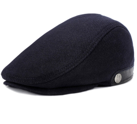 Woolen Beret Herringbone Pattern Adjustable