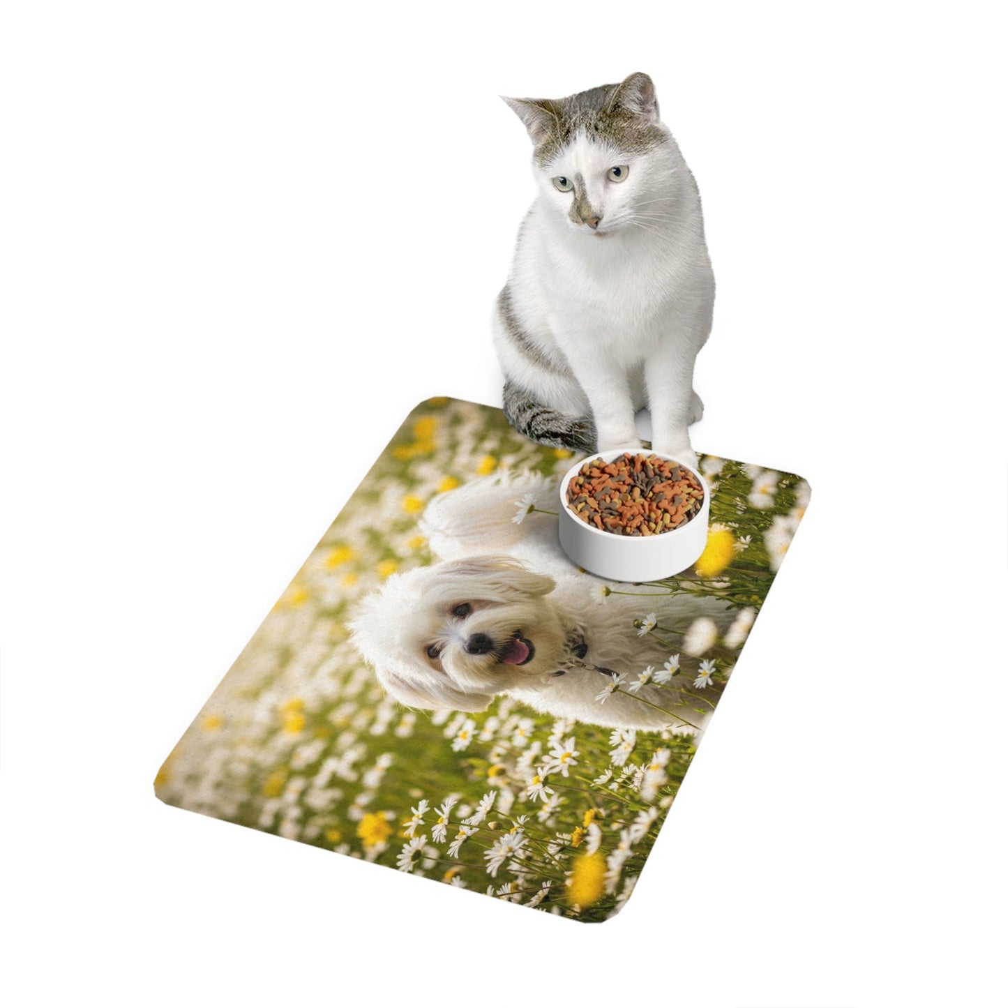 Tapis antidérapant pour animaux de compagnie – Tapis d'alimentation étanche pour chiens
