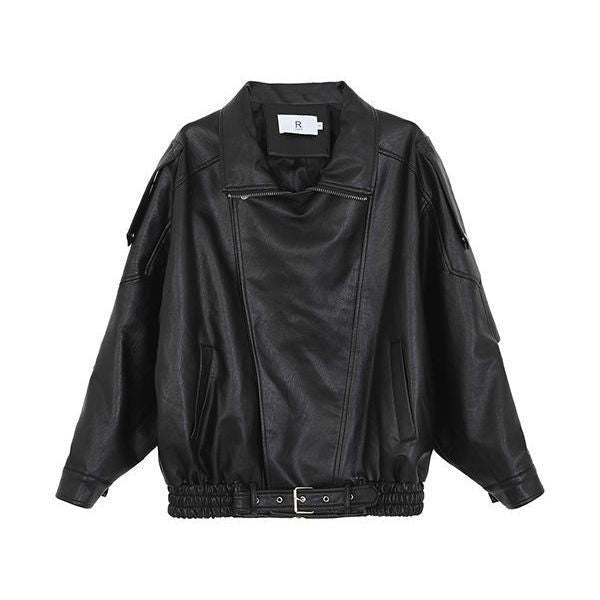 Biker's Leather Jacket Women's Loose All-match Retro