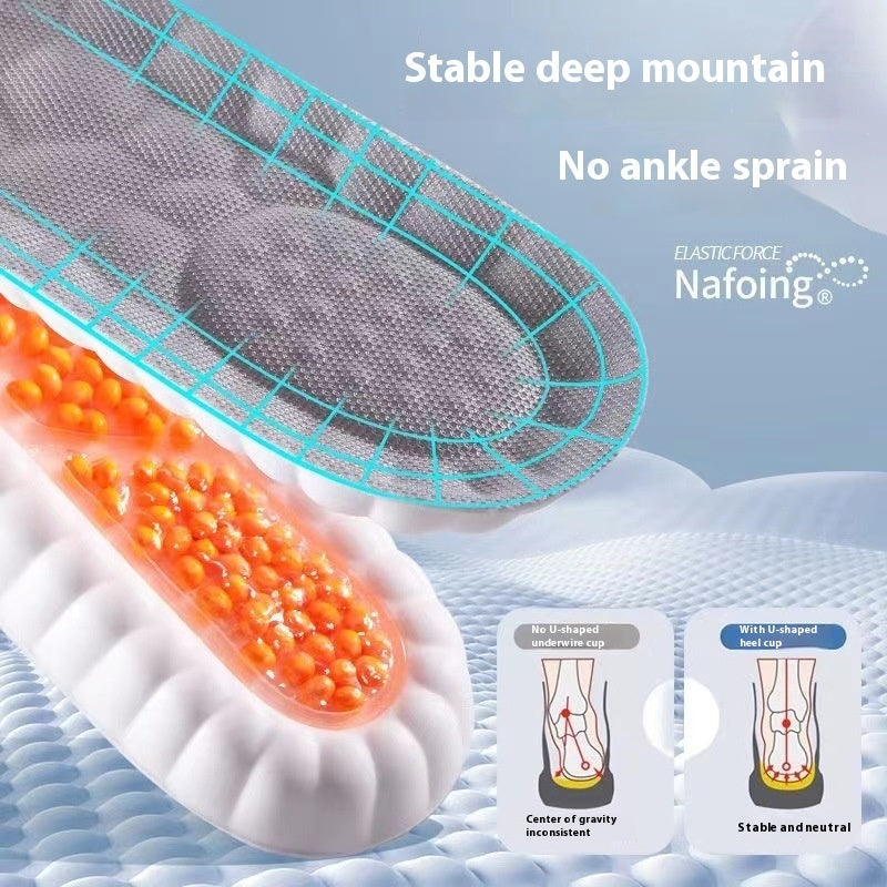 Men's Soft Bottom Sweat-absorbent Breathable High Elastic Shock-absorbing Sports Insole