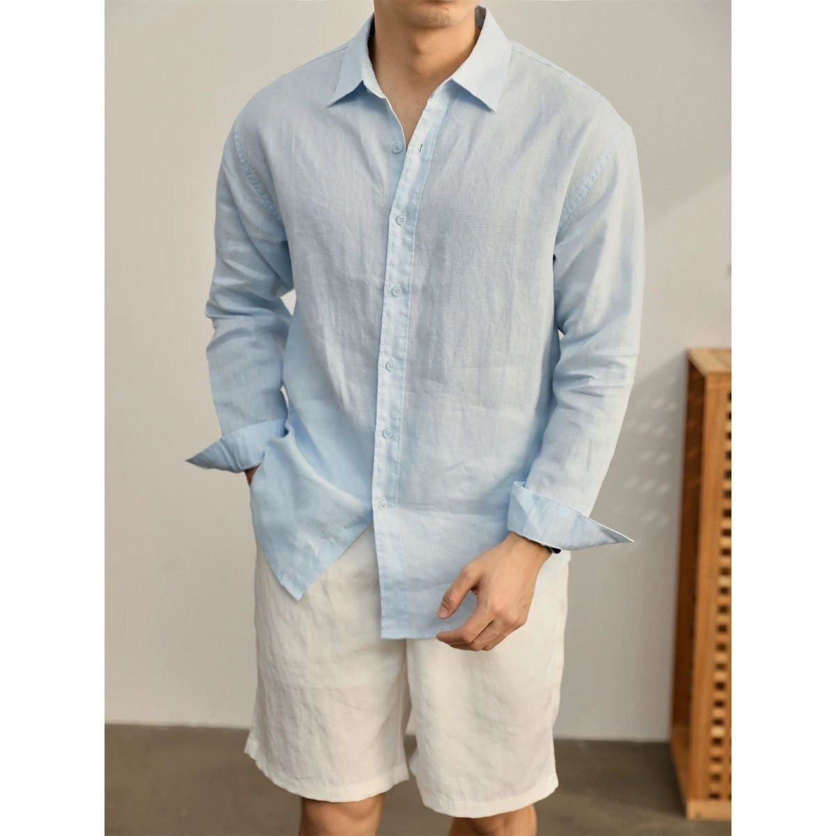 Old-money-style Slim-fit Long-sleeve Shirt