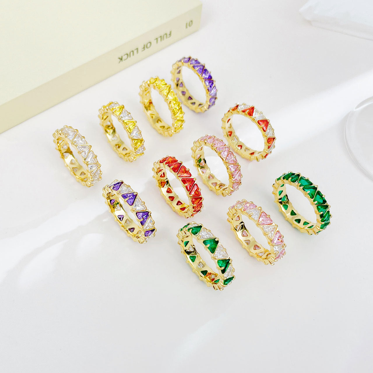 Fashionable Colorful Zircon Ring For Women