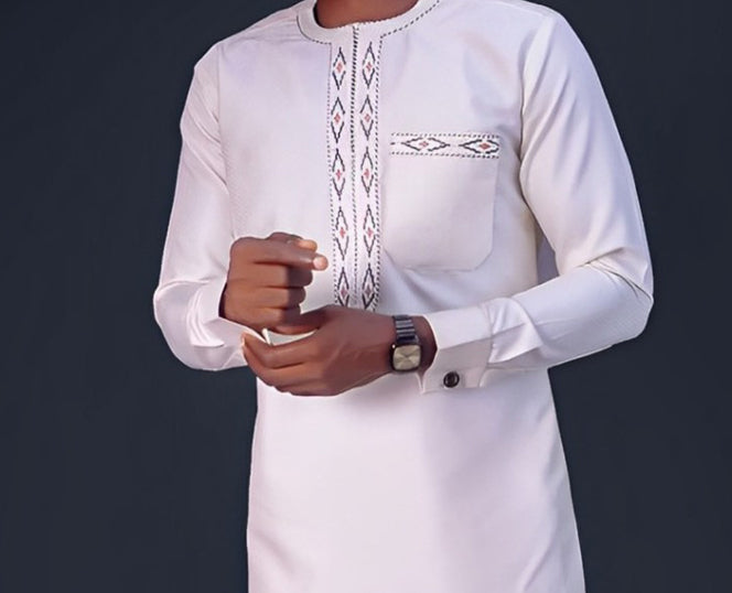 African Men's Ethnic Suit High Quality Embroidery