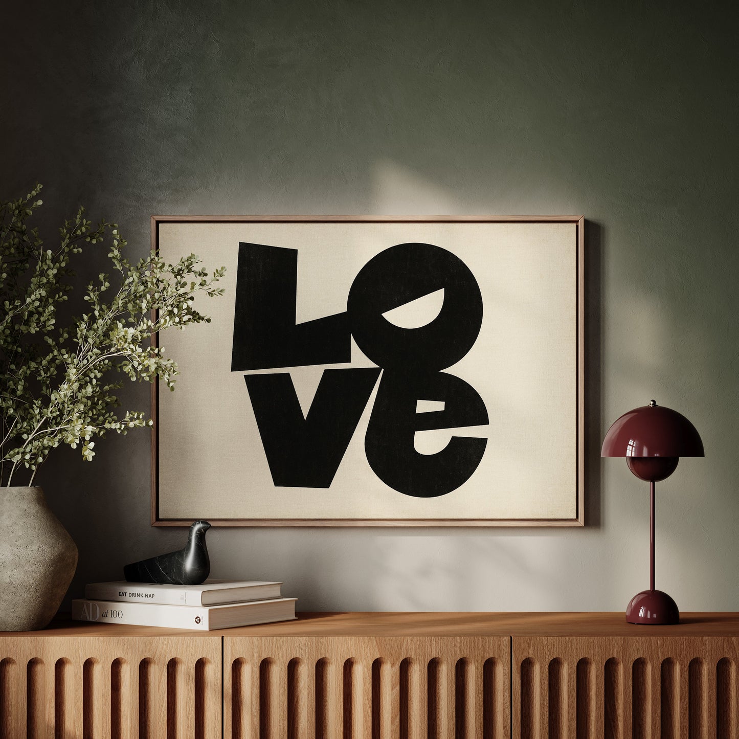 Impression typographique moderne LOVE