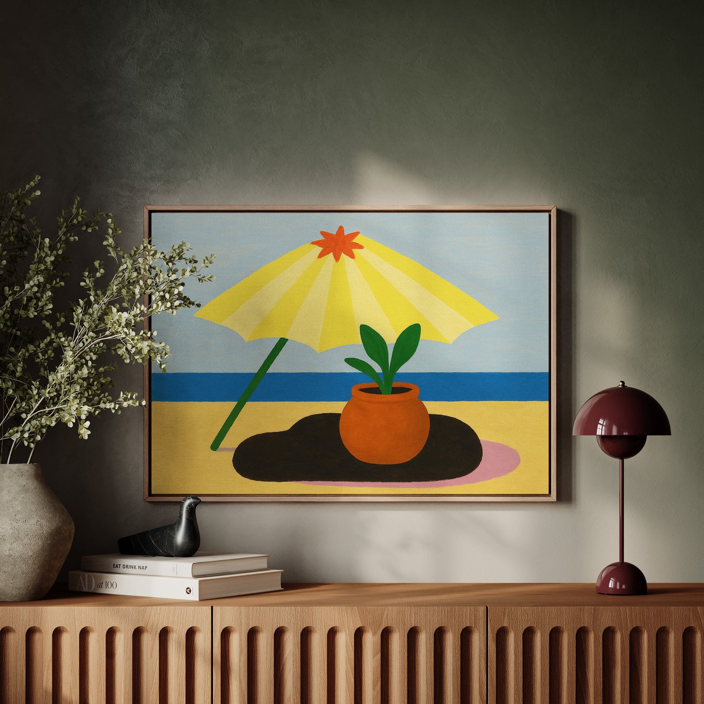 Sunshade and Terracotta by the Sea