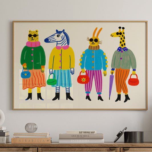 Die Modeherde – Stylische Tierfreunde Wandkunst
