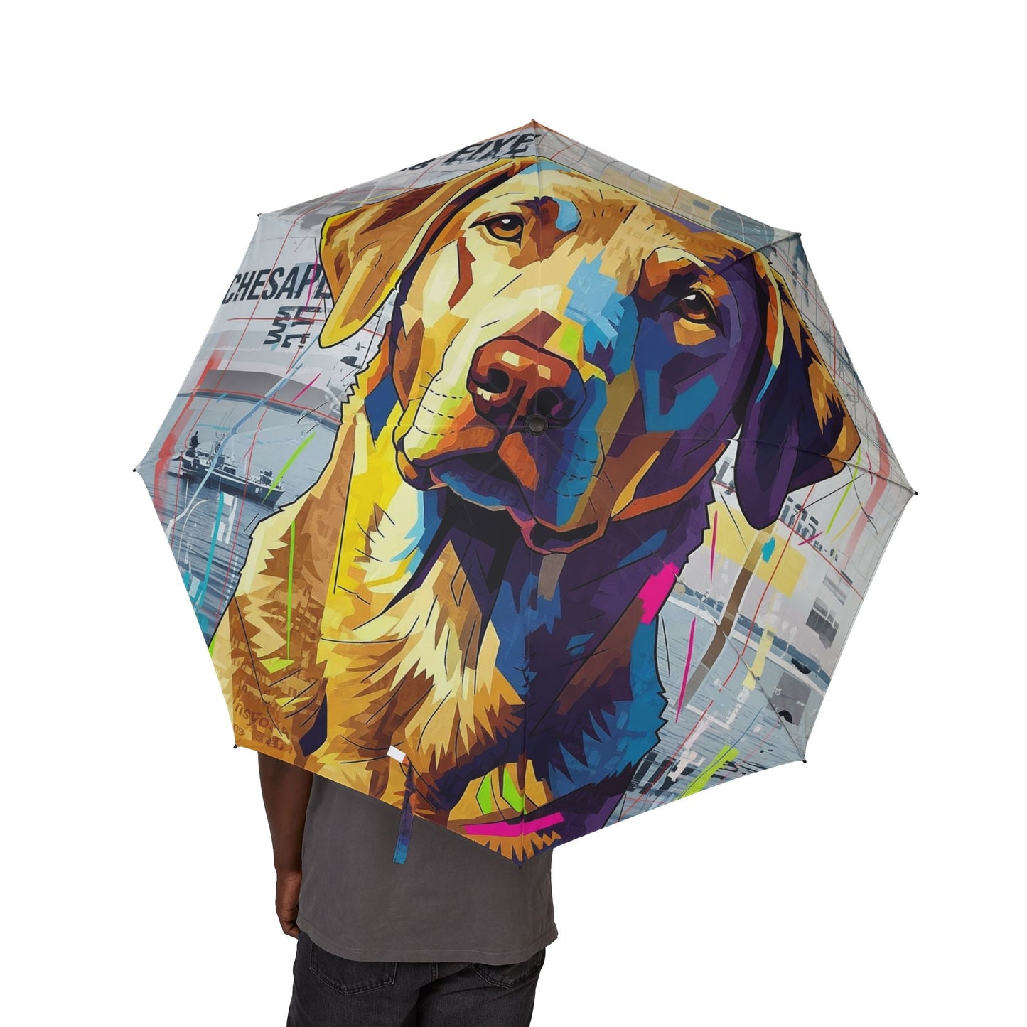 Parapluie semi-automatique 48" – Grand parapluie de voyage coupe-vent