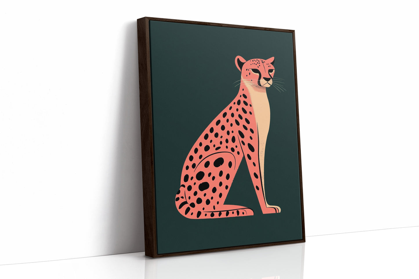 Pop Art Cheetah in Coral