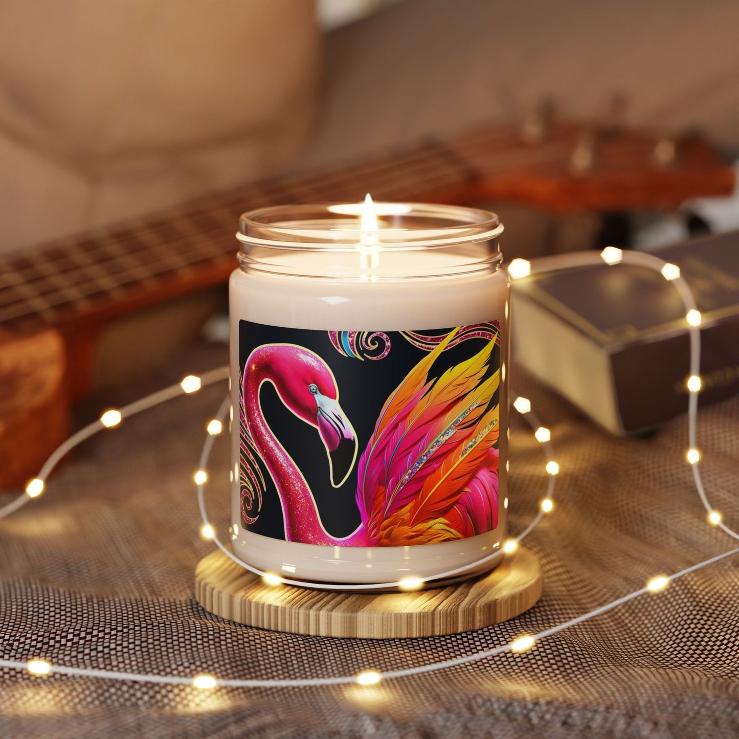 Bougie parfumée en cire de soja avec pot en verre