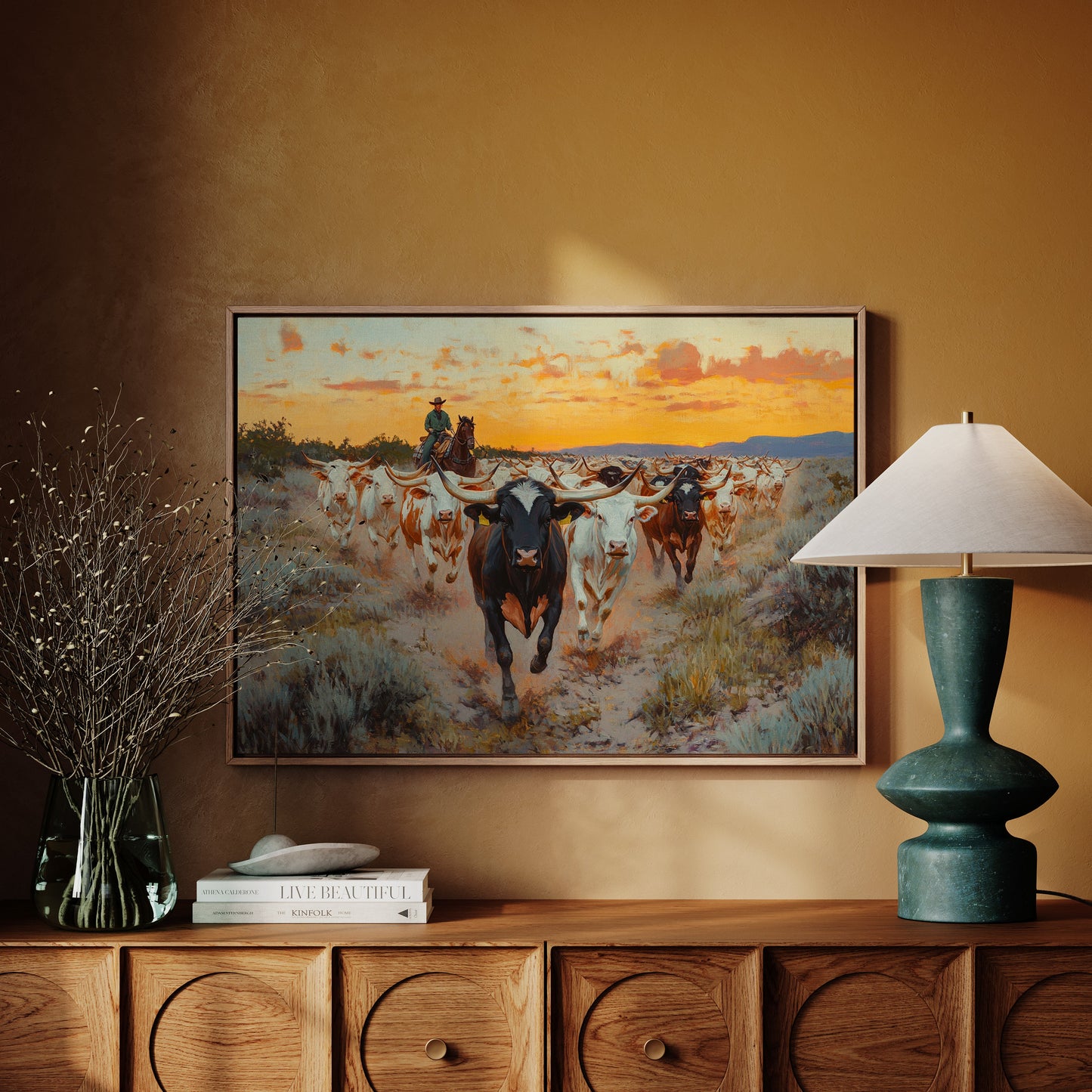 Longhorn Drive au coucher du soleil