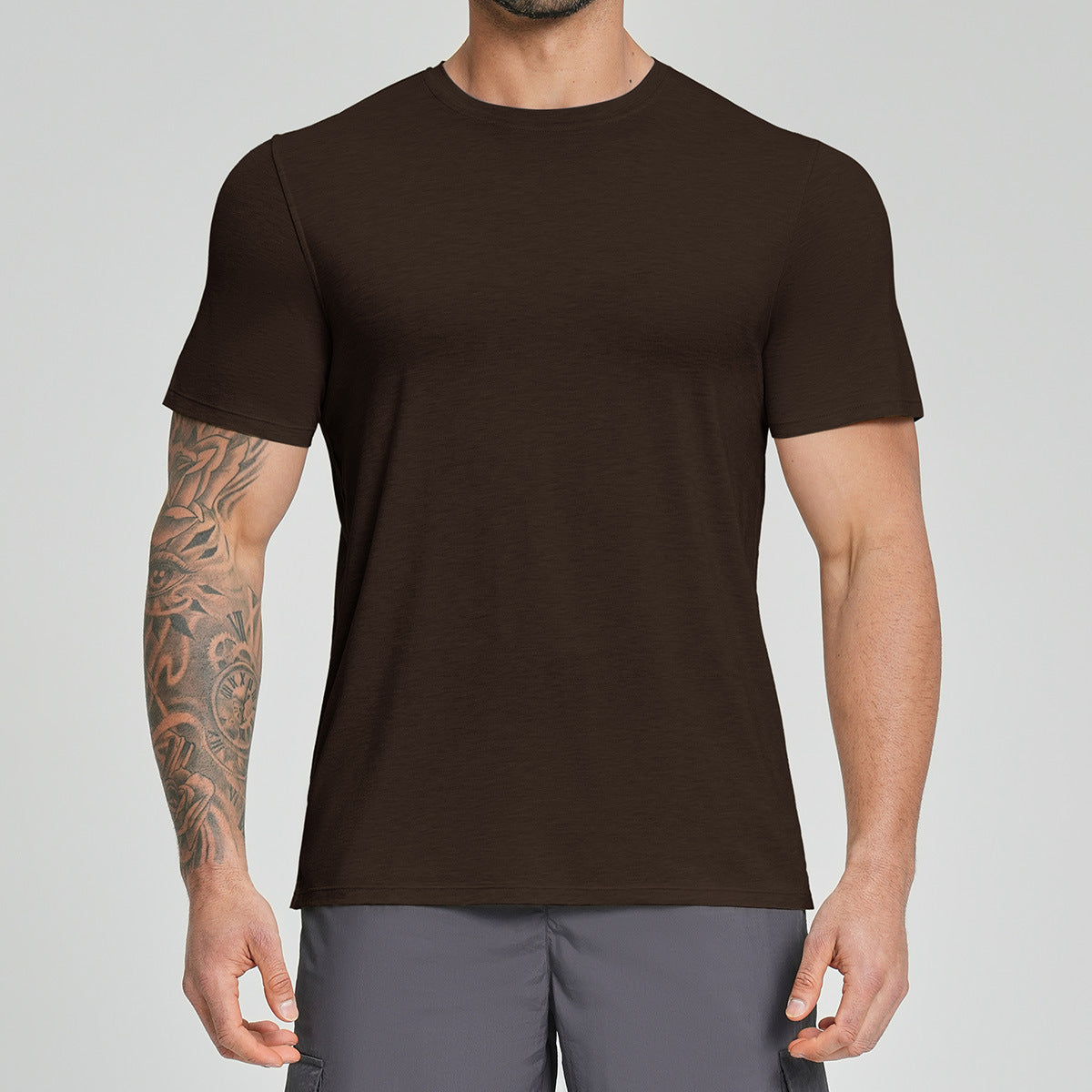 Mens Breathable Sports Outdoor Short-sleeve Shirt