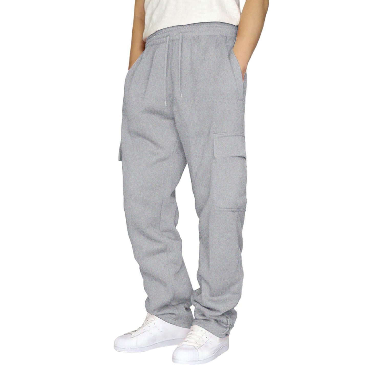 Ankle-Tightening Loose Sweatpants With Multiple Pockets And Drawstrings